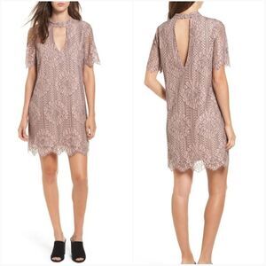 Socialite Choker Lace Shift Dress Size Medium